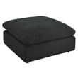 Modway Commix Upholstered Boucle Fabric & Solid Wood Ottoman in Black