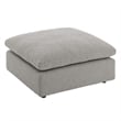 Modway Commix Upholstered Boucle Fabric & Solid Wood Ottoman in Light Gray