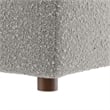 Modway Commix Upholstered Boucle Fabric & Solid Wood Ottoman in Light Gray