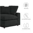 Modway Commix Upholstered Boucle Fabric Corner Chair in Black