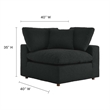 Modway Commix Upholstered Boucle Fabric Corner Chair in Black