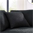 Modway Commix Upholstered Boucle Fabric Corner Chair in Black