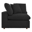 Modway Commix Upholstered Boucle Fabric Corner Chair in Black