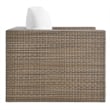 Modway Convene Outdoor 4-Piece Synthetic Rattan Furniture Set in White