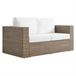 Modway Convene Outdoor 5-Piece Synthetic Rattan Furniture Set in White