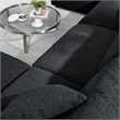 Modway Commix 6-Piece Upholstered Boucle Fabric Sectional Sofa in Black