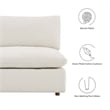 Modway Commix 5-Piece Upholstered Modern Fabric Sectional Sofa in Ivory