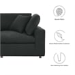 Modway Commix 5-Piece Upholstered Fabric & Wood Sectional Sofa in Black