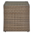 Modway Convene Outdoor Rattan Weave/Aluminum Frame Patio End Table in Brown
