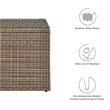 Modway Convene Outdoor Rattan Weave/Aluminum Frame Patio End Table in Brown