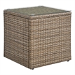 Modway Convene Outdoor Rattan Weave/Aluminum Frame Patio End Table in Brown