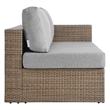 Modway Convene Outdoor Right-Arm Synthetic Rattan Loveseat in Cappuccino/Gray