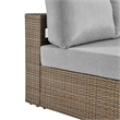 Modway Convene Outdoor Right-Arm Synthetic Rattan Loveseat in Cappuccino/Gray