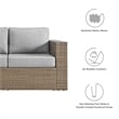 Modway Convene Outdoor Right-Arm Synthetic Rattan Loveseat in Cappuccino/Gray