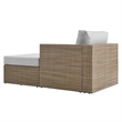 Modway Convene Outdoor Right-Arm Synthetic Rattan Chaise in Cappuccino/Gray
