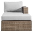 Modway Convene Outdoor Right-Arm Synthetic Rattan Chaise in Cappuccino/Gray