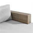 Modway Convene Outdoor Right-Arm Synthetic Rattan Chaise in Cappuccino/Gray