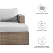 Modway Convene Outdoor Right-Arm Synthetic Rattan Chaise in Cappuccino/Gray