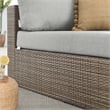 Modway Convene Outdoor Right-Arm Synthetic Rattan Chaise in Cappuccino/Gray
