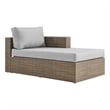 Modway Convene Outdoor Right-Arm Synthetic Rattan Chaise in Cappuccino/Gray