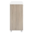 Modway Wood Cuisine Kitchen Cart with Full-Glide Drawers in Oak/White