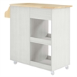 Modway Wood Culinary Kitchen Cart with Spice Rack in White/Natural
