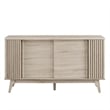 Modway Eudora Modern Wood Sideboard with Sliding Doors in Oak