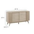 Modway Eudora Modern Wood Sideboard with Sliding Doors in Oak