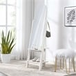 Modway Ascend Modern Wood Standing Mirror with Open Shelves in White