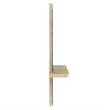 Modway Solstice Rectangular Modern Wood Mirror with Small Shelf in Oak