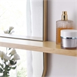 Modway Solstice Rectangular Modern Wood Mirror with Small Shelf in Oak