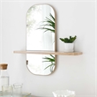 Modway Solstice Rectangular Modern Wood Mirror with Small Shelf in Oak