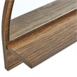 Modway Moonbeam Arched Wood Mirror with Four Hanging Pegs in Walnut