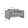 Modway Visible Upholstered Modern Boucle Fabric Loveseat in Light Gray