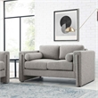 Modway Visible Upholstered Modern Boucle Fabric Loveseat in Light Gray