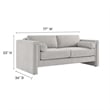 Modway Visible Upholstered Modern Polyester Fabric Sofa in Light Gray