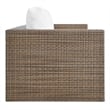 Modway Convene Outdoor Synthetic Rattan Sofa in Cappuccino and White
