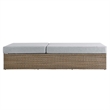 Modway Convene Outdoor Synthetic Rattan Chaise Lounge Chair in Cappuccino/Gray