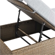 Modway Convene Outdoor Synthetic Rattan Chaise Lounge Chair in Cappuccino/Gray
