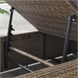 Modway Convene Outdoor Synthetic Rattan Chaise Lounge Chair in Cappuccino/Gray