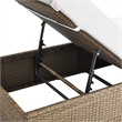 Modway Convene Outdoor Synthetic Rattan Chaise Lounge Chair in Cappuccino/White