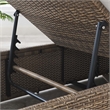 Modway Convene Outdoor Synthetic Rattan Chaise Lounge Chair in Cappuccino/White