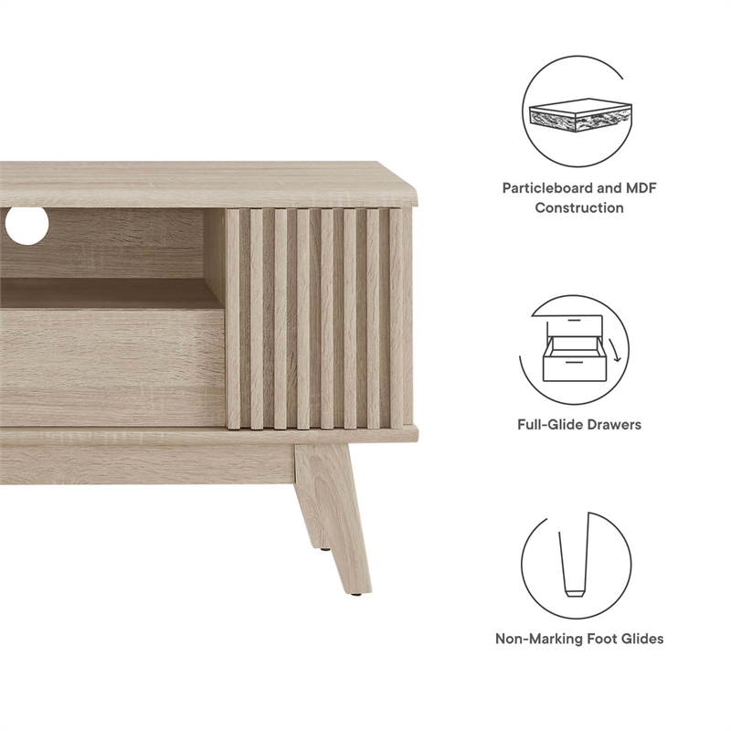Modway Eudora Wood TV Stand for TVs up to 65