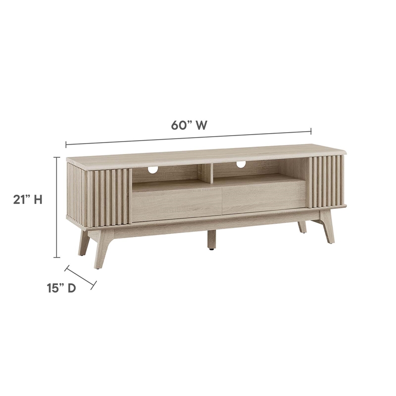Modway Eudora Wood TV Stand for TVs up to 65