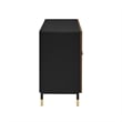 Modway Nexus Wood Storage Cabinet Sideboard in Black and Walnut