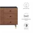 Modway Nexus Wood Storage Cabinet Sideboard in Black and Walnut