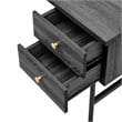 Modway Nexus Metal Tubular Frame Home Office Desk in Black Charcoal/Gold