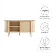 Modway Cadence Modern Wood Sideboard with Open Shelving in Oak
