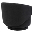 Modway Celestia Upholstered Modern Boucle Fabric Swivel Chair in Black