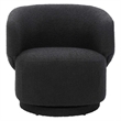 Modway Celestia Upholstered Modern Boucle Fabric Swivel Chair in Black